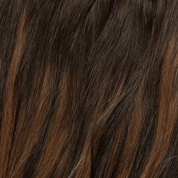 Tape-In Extensions - Dark Chocolate Brown Balayage 1A+4