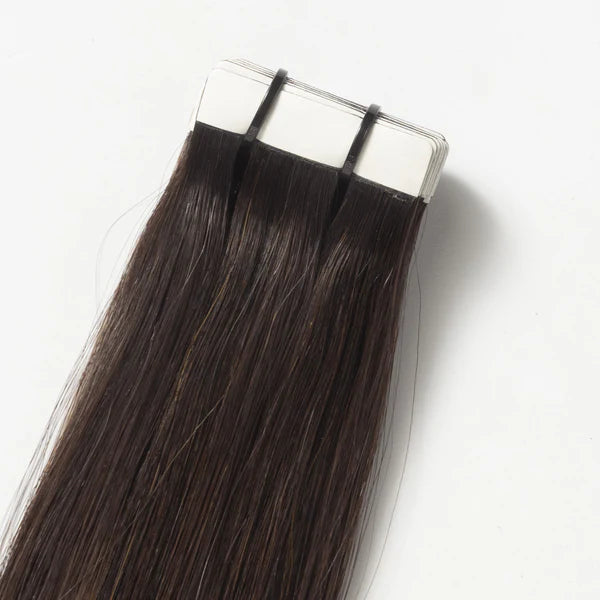 Tape-In Extensions - Dark Chocolate Brown Balayage 1A+4