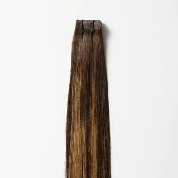 Tape-In Extensions - Warm Brown Balayage 2+7