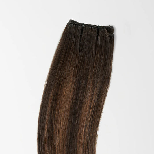 Tressen Extensions - Dark Chocolate Brown Balayage 1A+4
